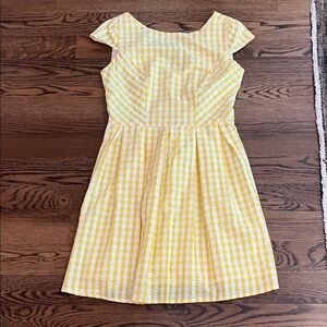 Woman’s Yellow Checkered Dress